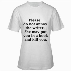 4. killer author t-shirt