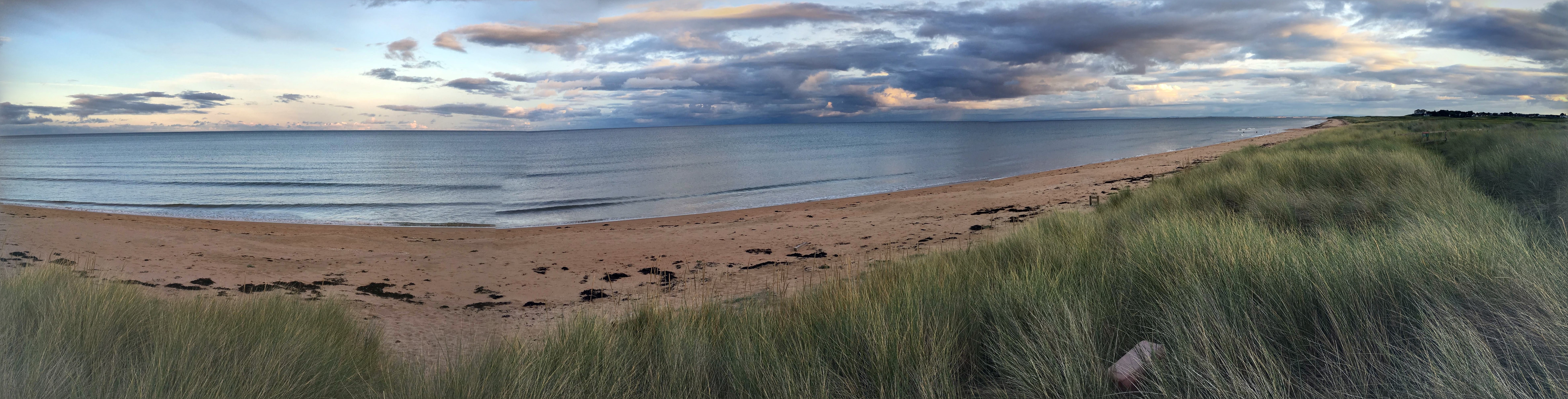 panorama of beach at Brora
